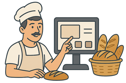Solutions UPOS pour boulangerie-pâtisserie
