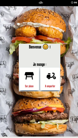 Écran d'accueil borne de commande